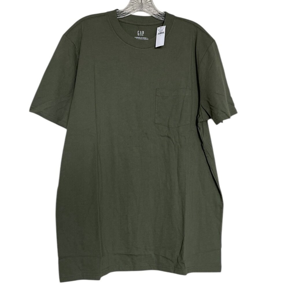 GAP T‎ Shirt Mens Size Large L Green Pocket Tee Short Sleeve